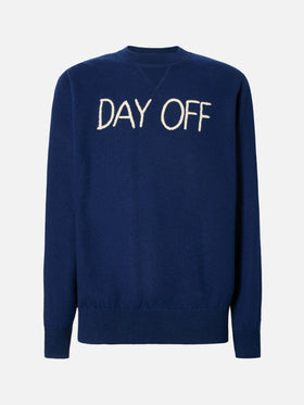 Maglione da uomo girocollo in maglia con ricamo Day Off