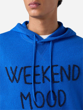 Rundhals-Kapuzenpullover „Jake“ mit „Week-end Off“-Stickerei