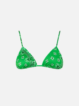 Top a triangolo donna verde