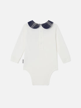 White Jacques organic cotton body with Se Potessi Parlare embroidery