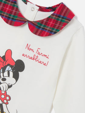 Body Jacques panna in cotone organico con stampa Minnie | Special edition