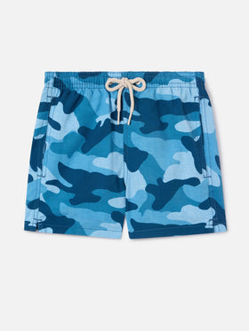 Costume da bagno da bambino di media lunghezza Jean con stampa mimetica
