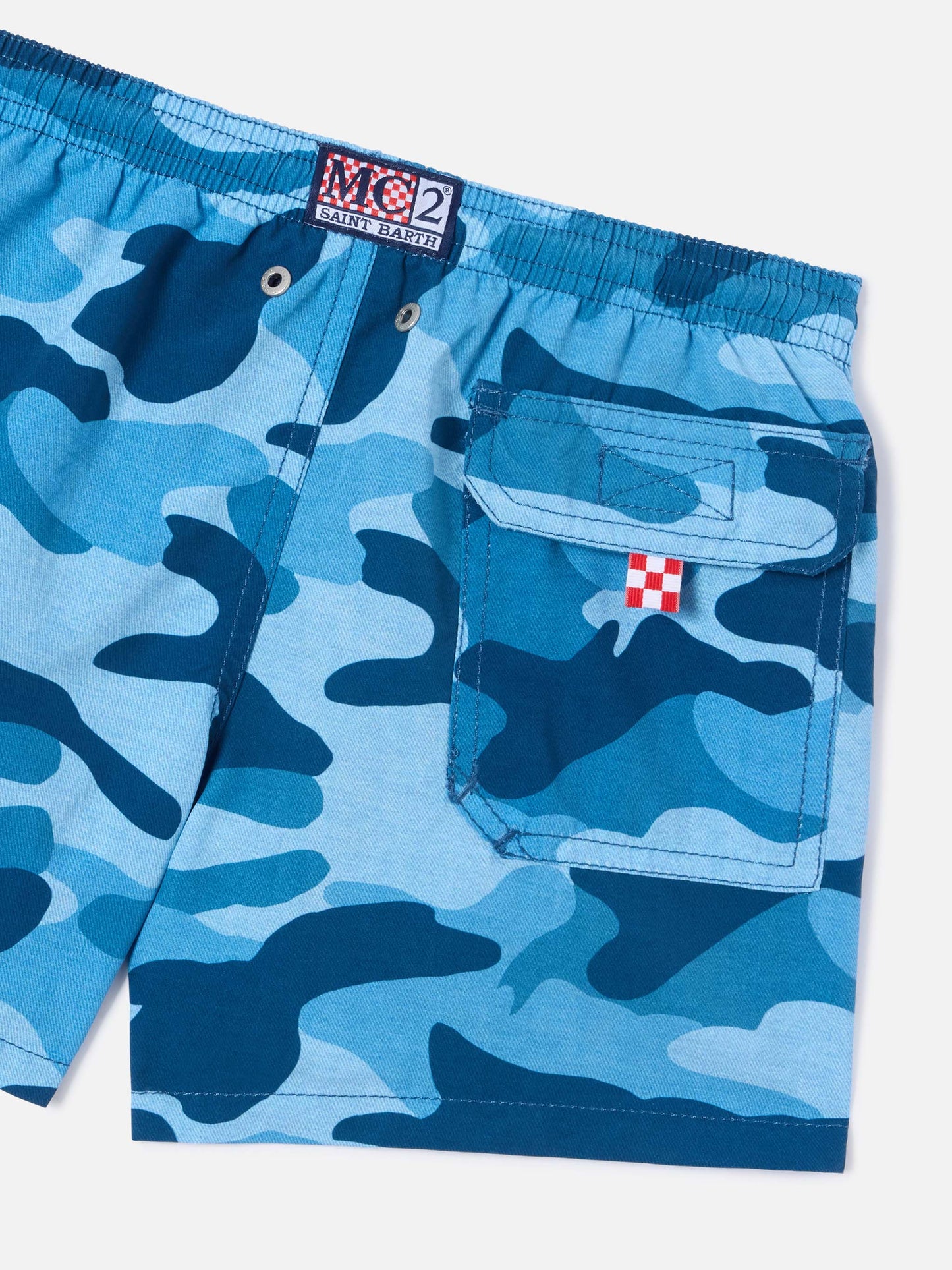 Costume da bagno da bambino di media lunghezza Jean con stampa mimetica