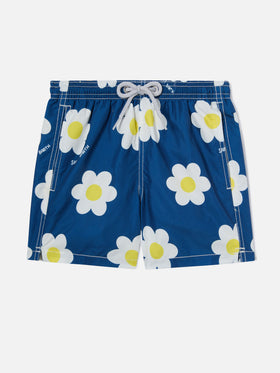 Short de bain garçon à imprimé marguerites 