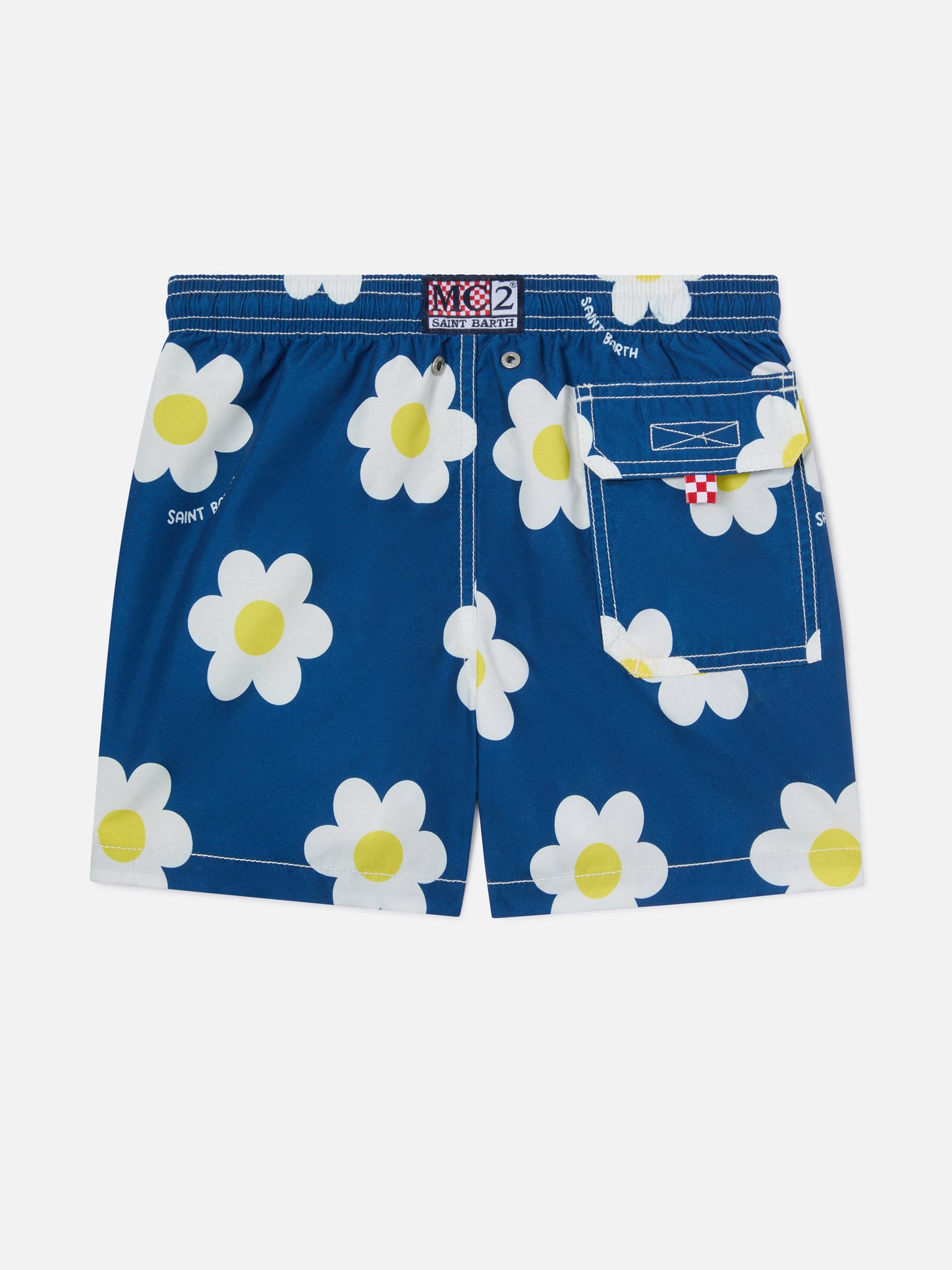 Short de bain garçon à imprimé marguerites 