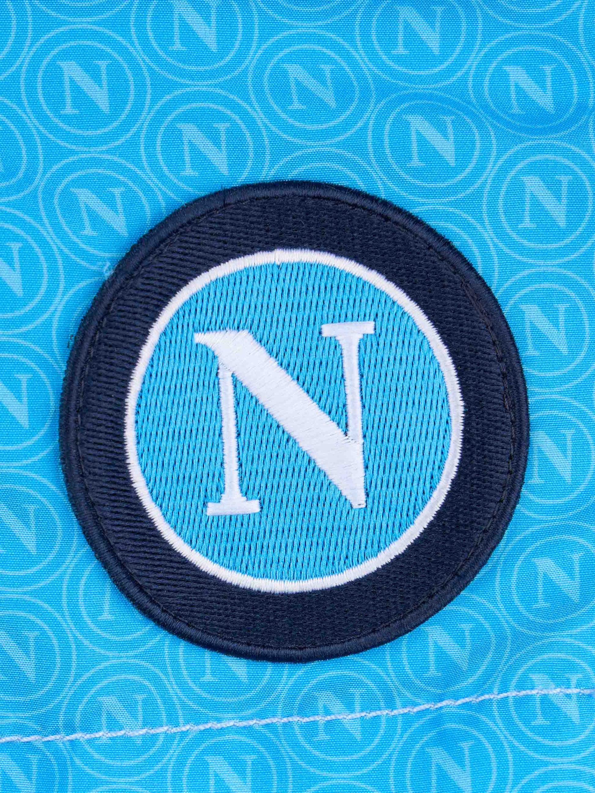 Jean mid-length swim shorts with Napoli print and patch | SSC NAPOLI SPECIAL EDITION - MC2 Saint Barth