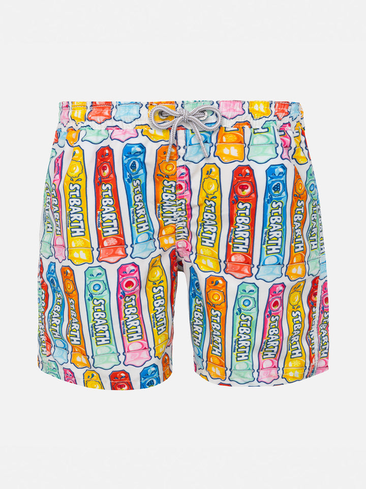Boy swim shorts with Ice lolly print - MC2 Saint Barth