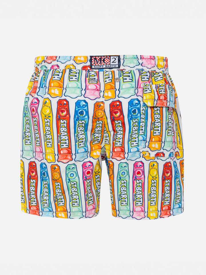 Boy swim shorts with Ice lolly print - MC2 Saint Barth