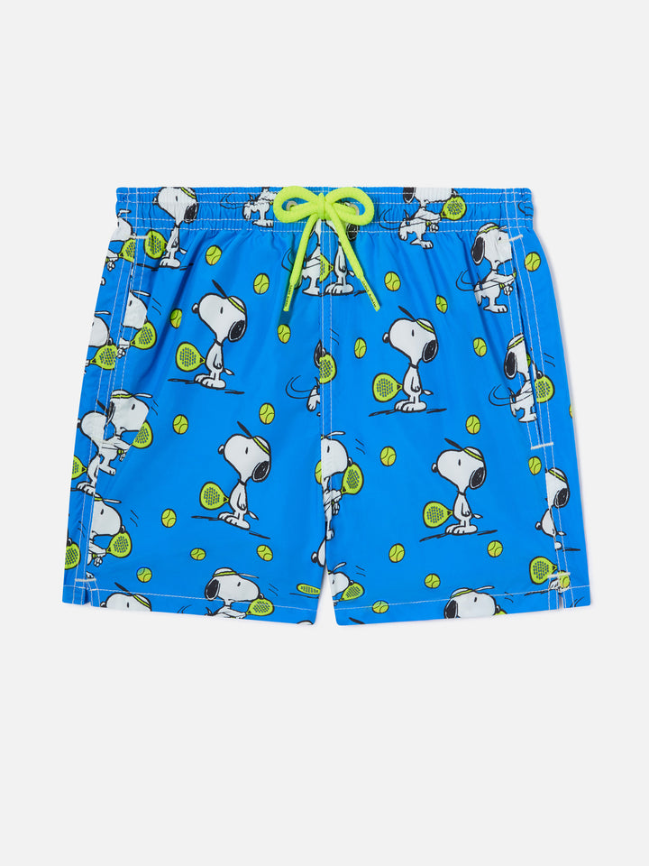 Boy light fabric swim shorts with Snoopy Padel print | SNOOPY - PEANUTS™ SPECIAL EDITION