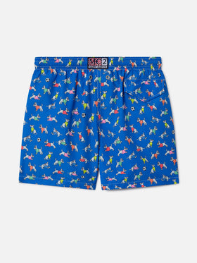 Short de bain garçon en tissu léger Jean Lighting avec imprimé chiens 