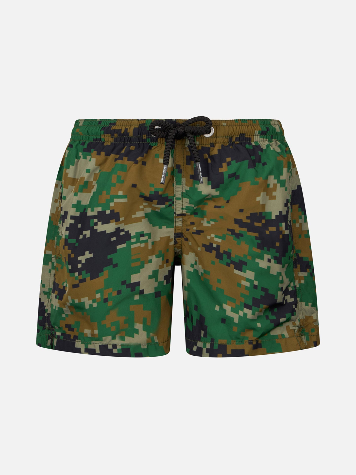 Boy lightweight fabric swim-shorts Jean Lighting with pixel camouflage print - MC2 Saint Barth