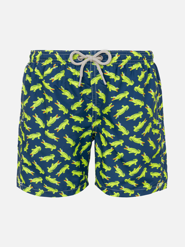 Boy swim shorts with crocodile print - MC2 Saint Barth