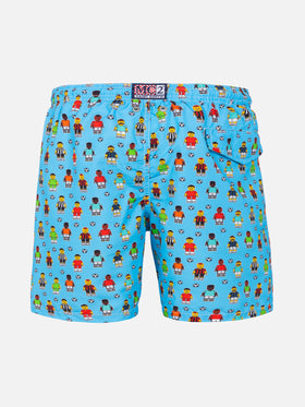 Boy swim shorts with football players print - MC2 Saint Barth