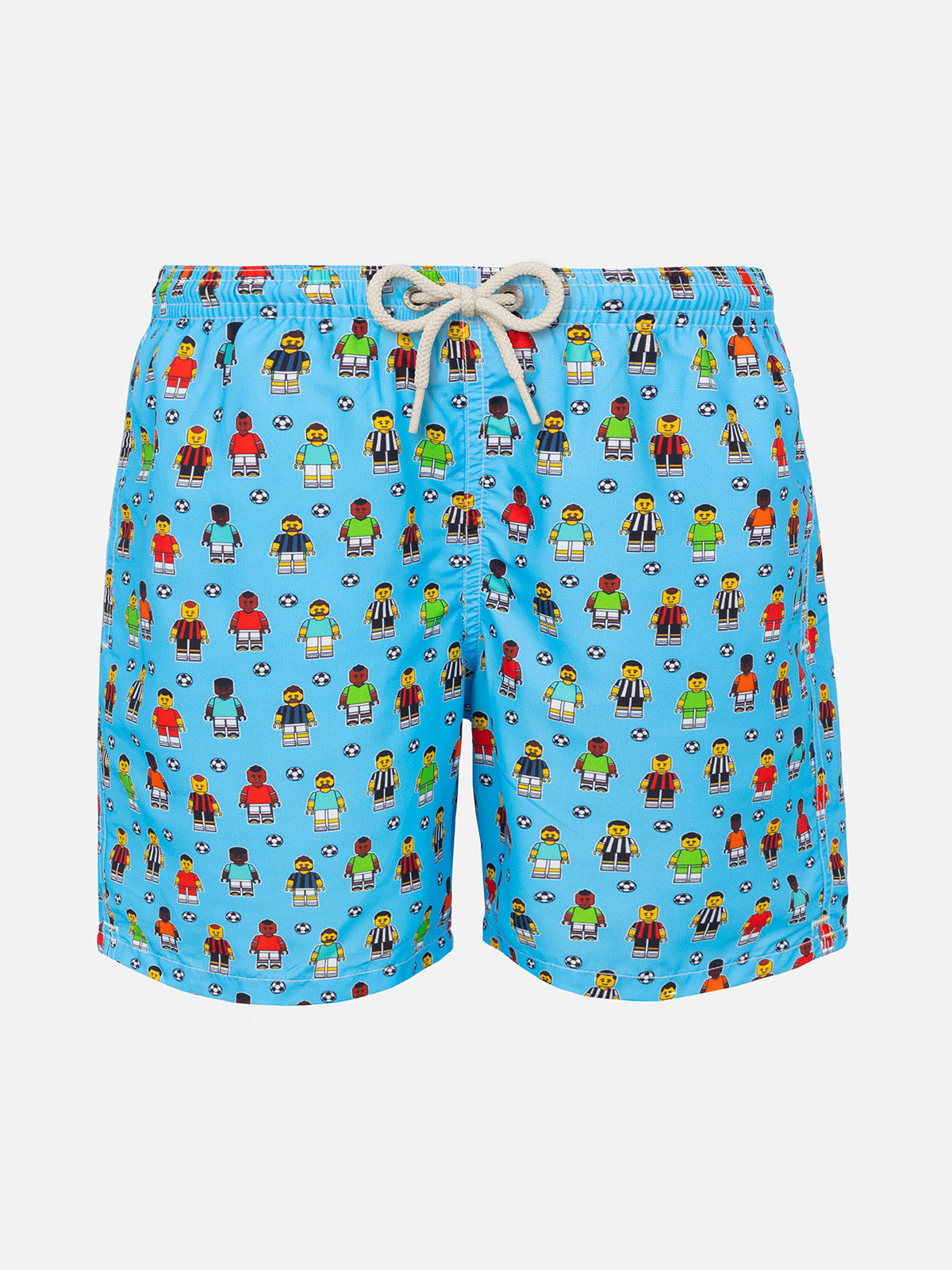 Boy swim shorts with football players print - MC2 Saint Barth
