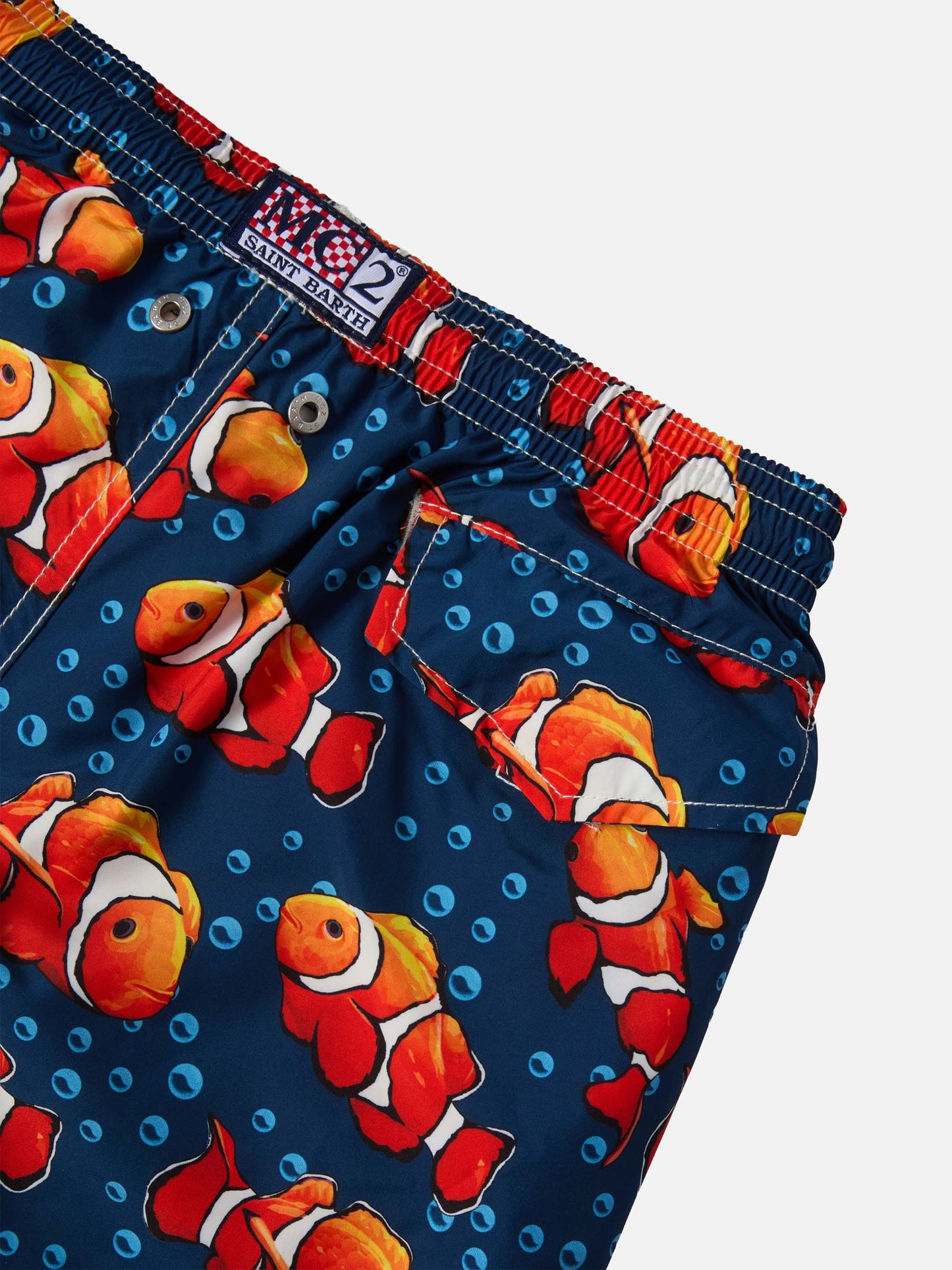 Jean Lighting lightweight fabric swim shorts with fish print
