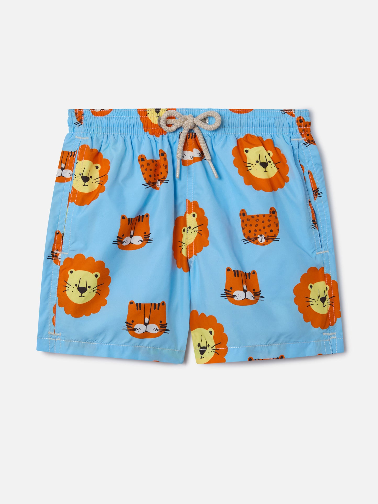Short de bain garçon en tissu léger Jean Lighting avec imprimé lions 