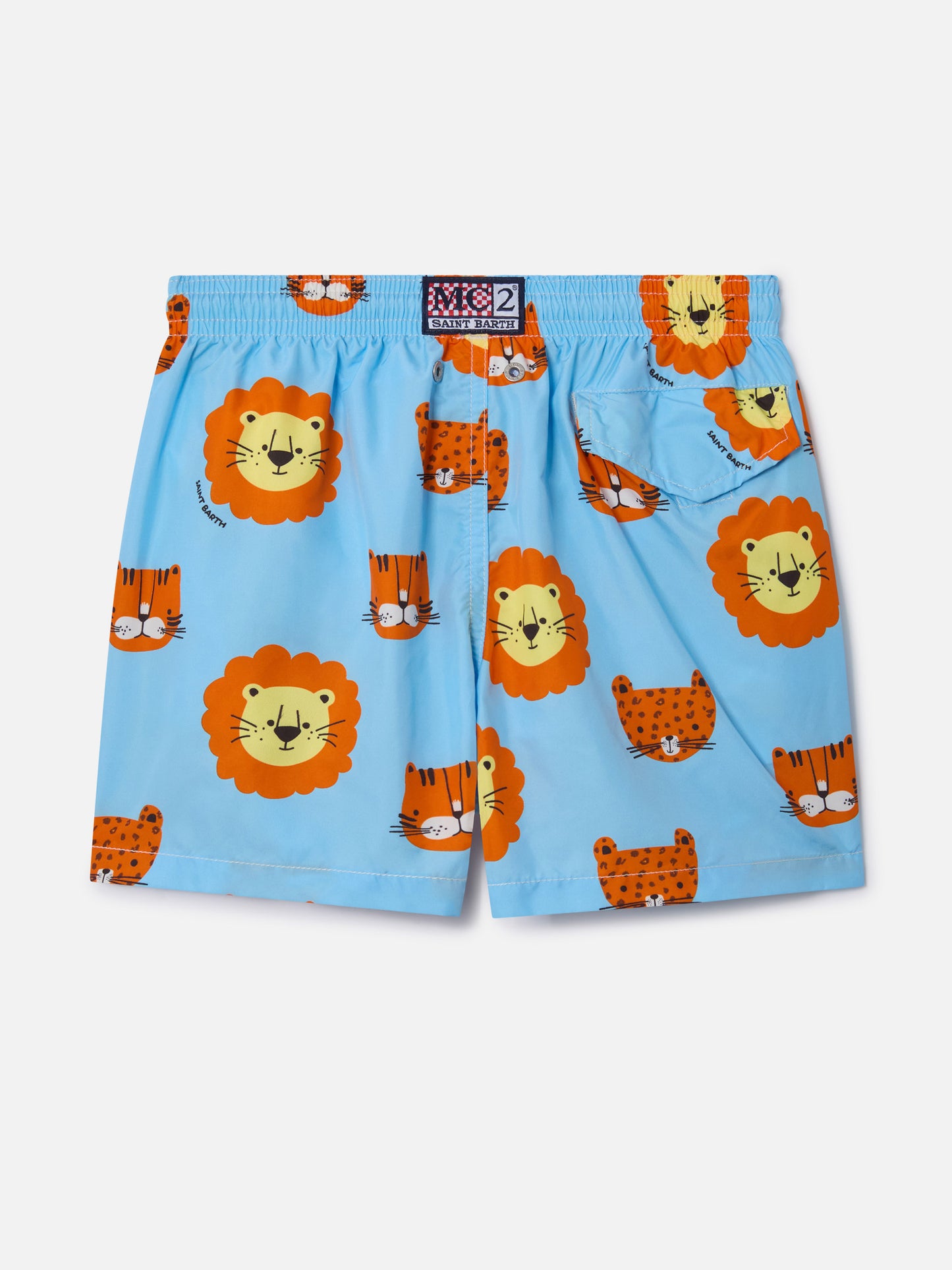 Short de bain garçon en tissu léger Jean Lighting avec imprimé lions 