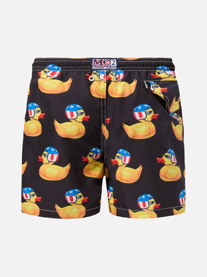 Jean Lighting lightweight fabric swim shorts withrider ducky print