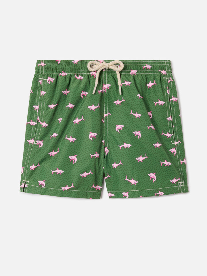 Jean Lighting swim shorts with Shark all-over print
