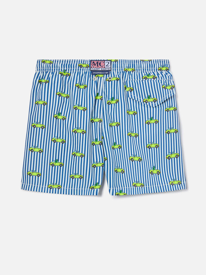 Jean Lighting swim shorts with Porsche print on stripes | Special Edition