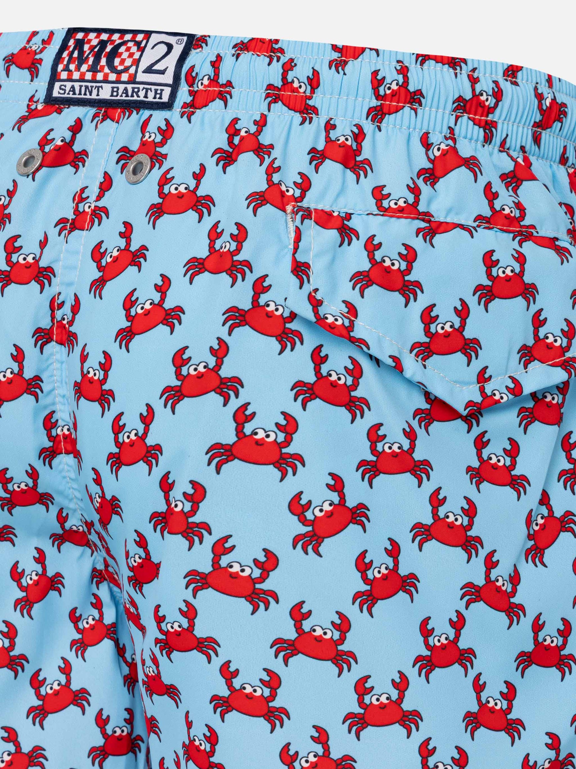 Jean Lighting lightweight fabric swim shorts with crab print - MC2 Saint Barth