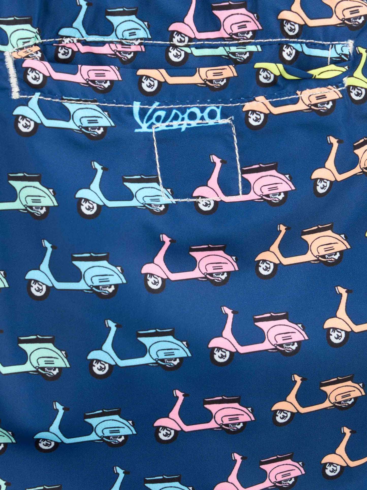 Boy lightweight fabric swim-shorts Jean Lighting with Vespa print | VESPA SPECIAL EDITION - MC2 Saint Barth
