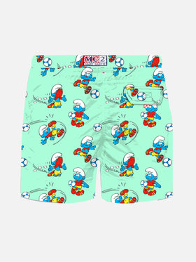 Jean Lighting lightweight fabric swim shorts with Smurfs print | THE SMURF SPECIAL EDITION