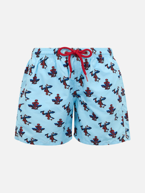 Boy lightweight fabric swim-shorts Jean Lighting with Spider-Man print | MARVEL SPECIAL EDITION - MC2 Saint Barth