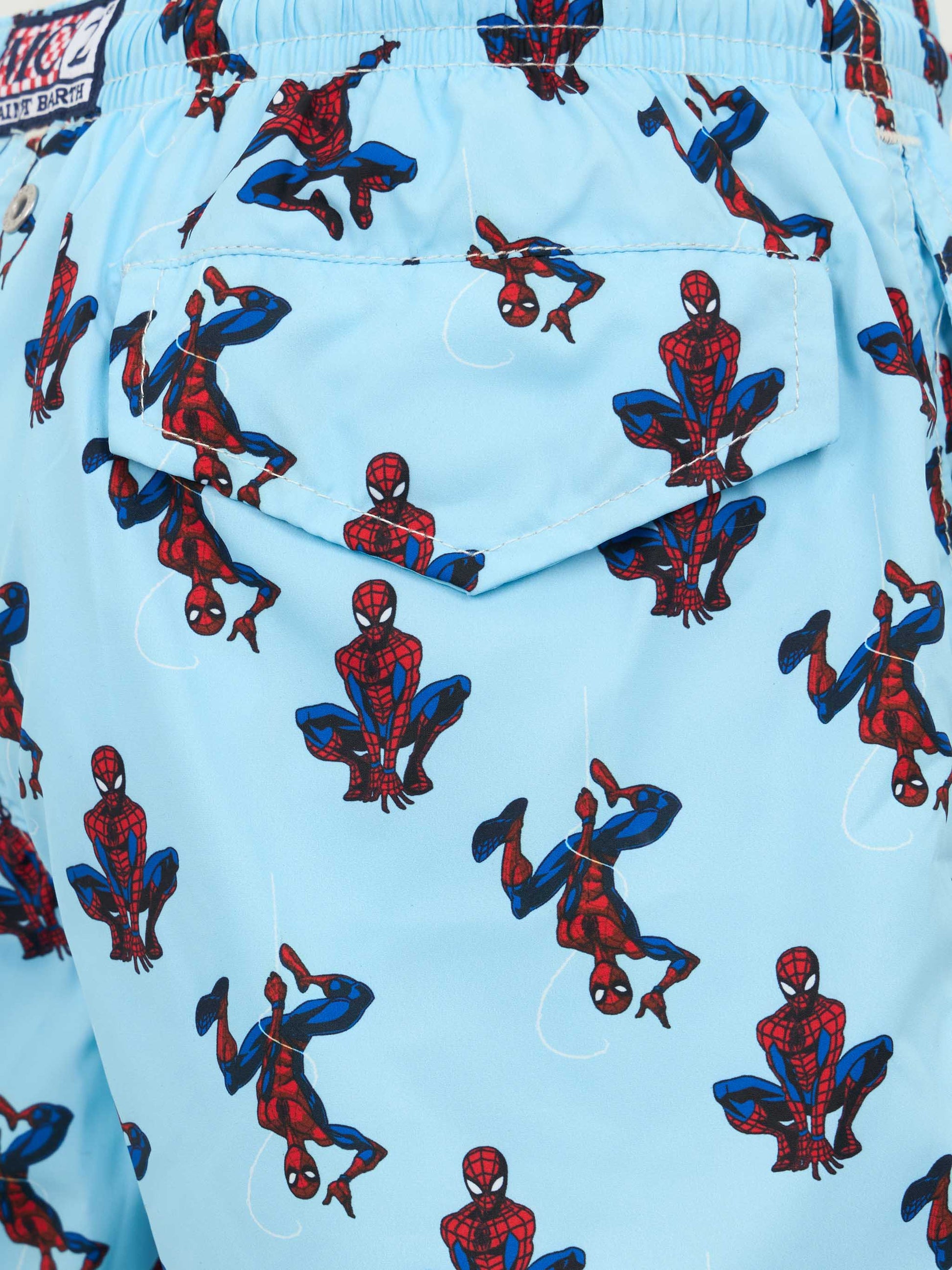 Boy lightweight fabric swim-shorts Jean Lighting with Spider-Man print | MARVEL SPECIAL EDITION - MC2 Saint Barth