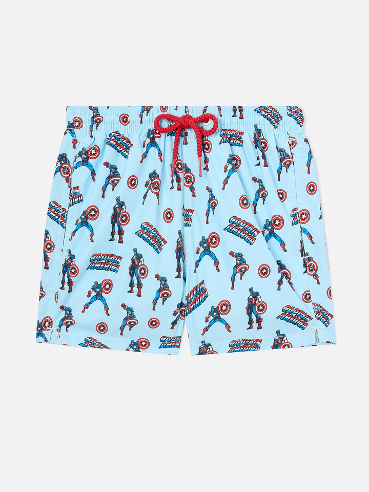 Jean Lighting swim shorts with Captain America all-over print | Special Edition
