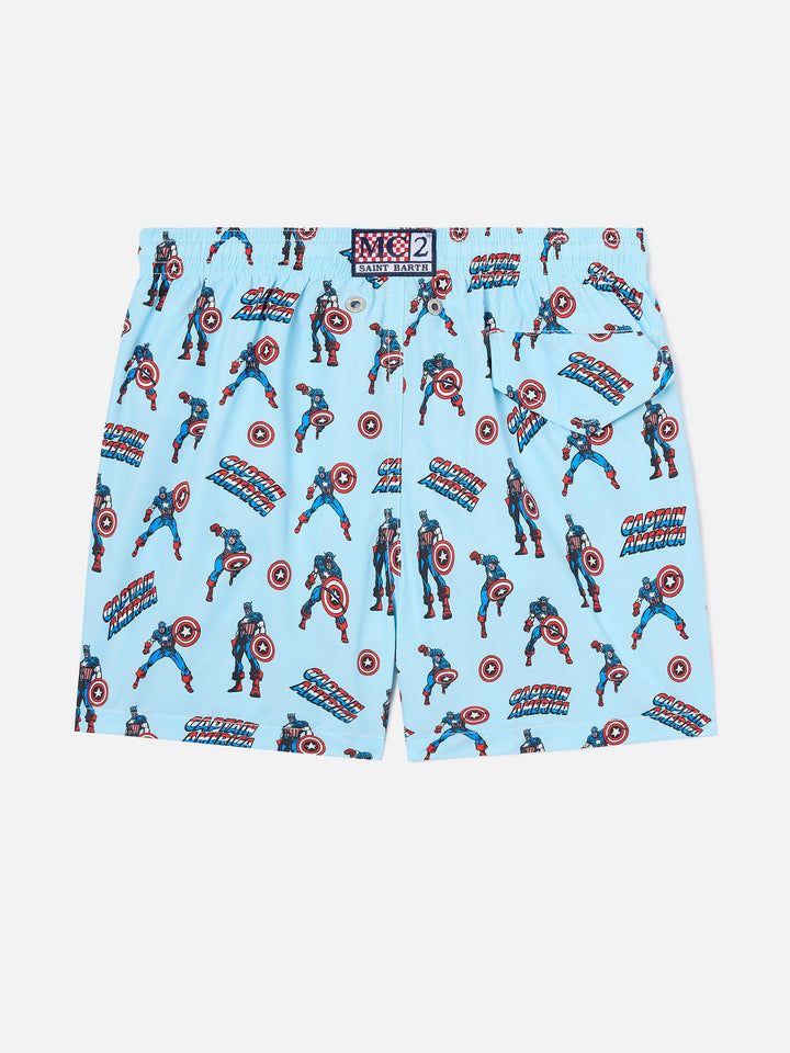 Jean Lighting swim shorts with Captain America all-over print | Special Edition