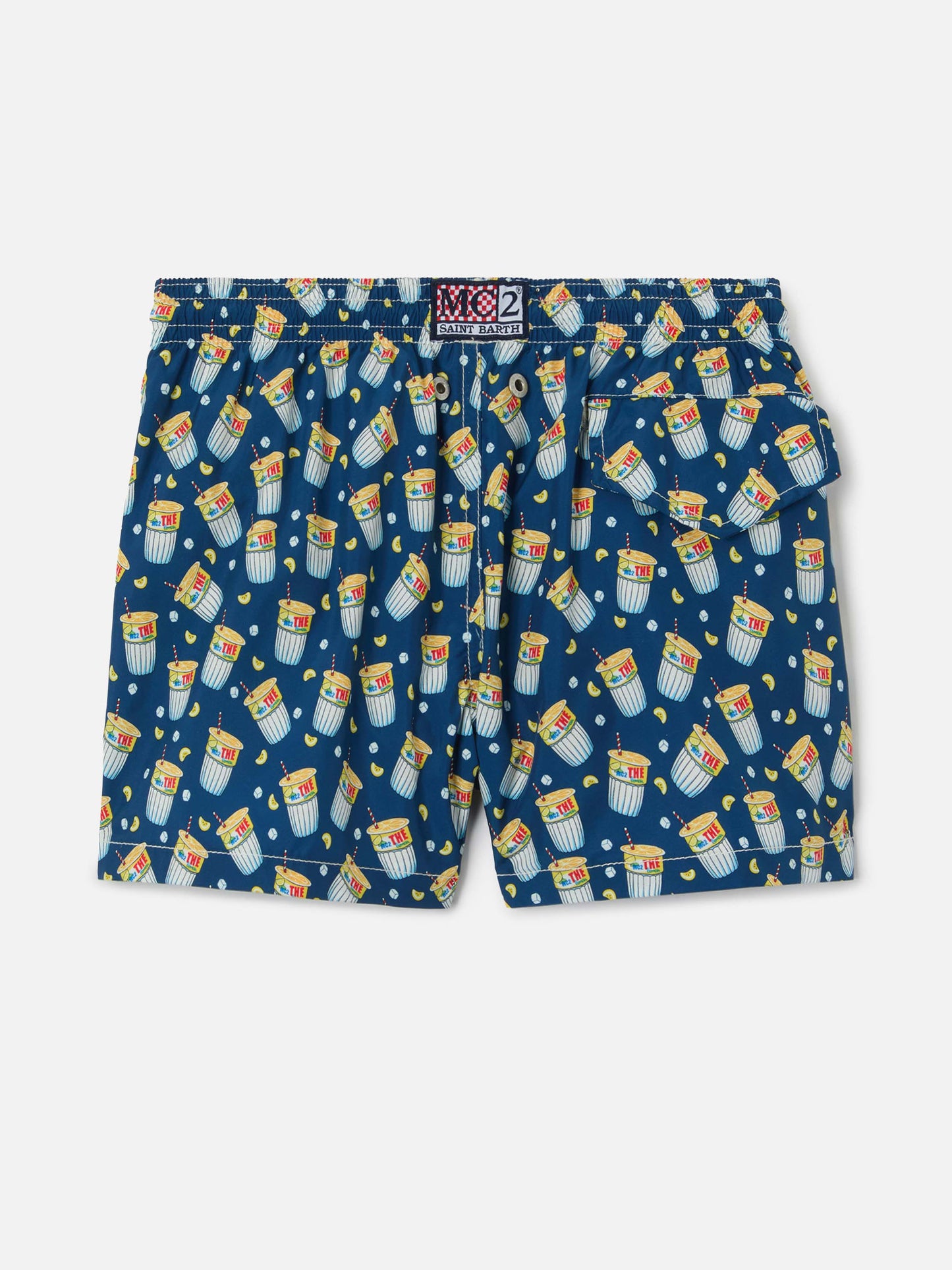 Badehose aus leichtem Stoff mit Estathè-Print | ESTATHE' SPECIAL EDITION
