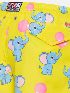 Jean Lighting lightweight fabric swim shorts with Big Babol elephant print | BIG BABOL SPECIAL EDITION - MC2 Saint Barth