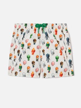 Badeshorts Jean Lighting mit Minecraft-Allover-Print | Special Edition 