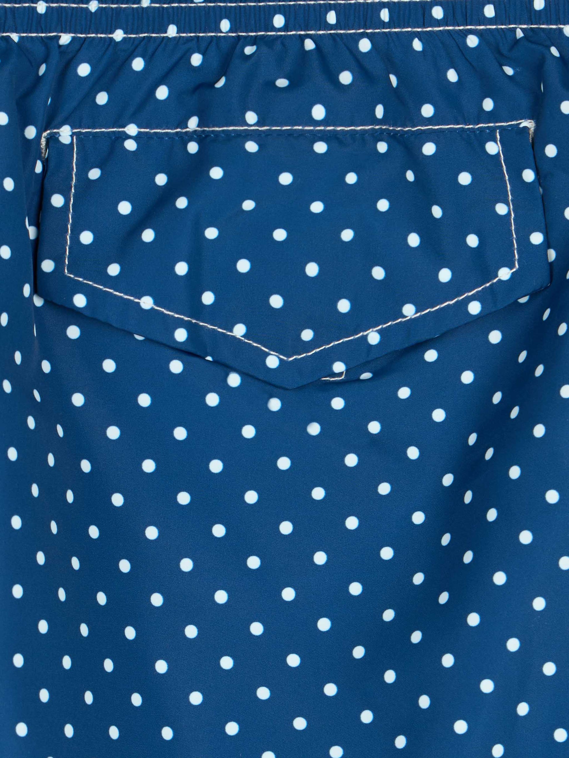 Boy lightweight fabric swim-shorts Jean Lighting with polka dots print - MC2 Saint Barth