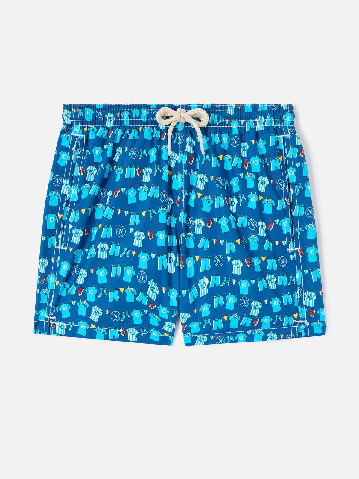Jean Lighting swim shorts with SSC Napoli Balconi all-over print | SSC NAPOLI SPECIAL EDITION