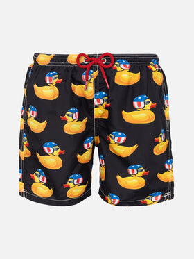 Bikers ducky boy's light fabric swim shorts - MC2 Saint Barth