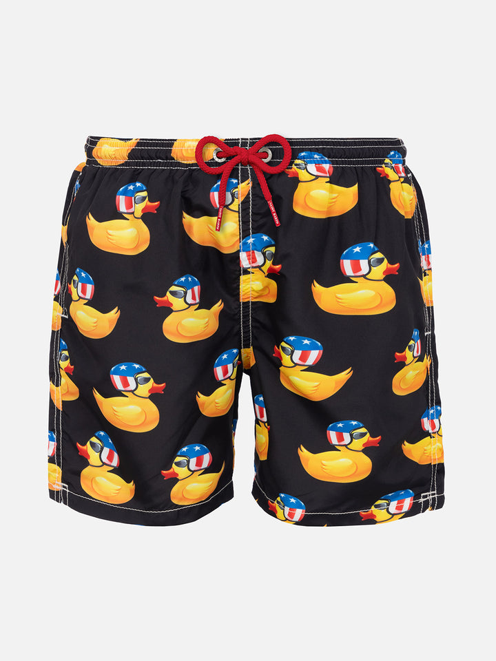 Bikers ducky boy's light fabric swim shorts - MC2 Saint Barth