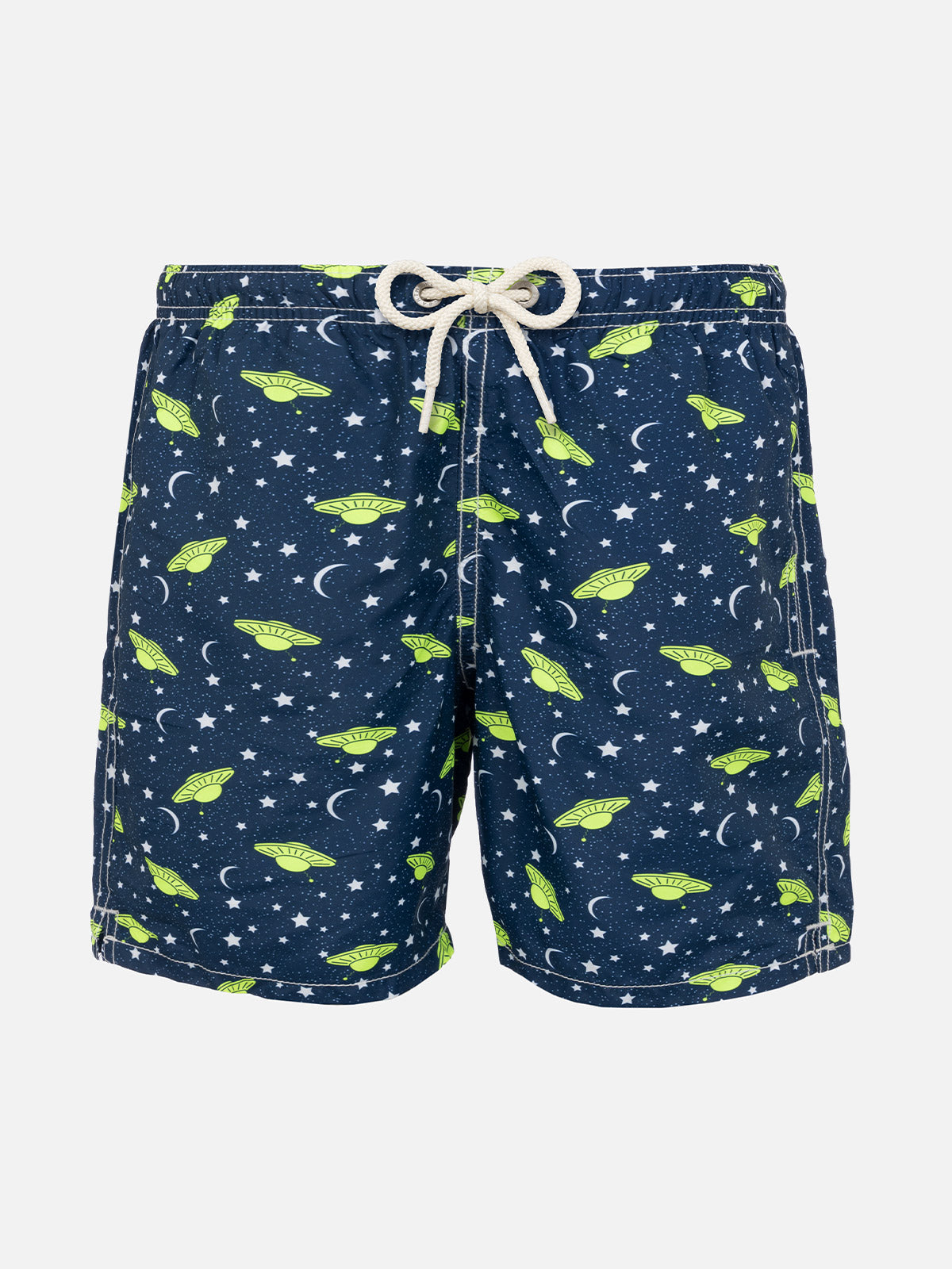 Boy light fabric swim shorts with UFO print - MC2 Saint Barth
