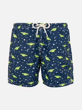 Boy light fabric swim shorts with UFO print - MC2 Saint Barth