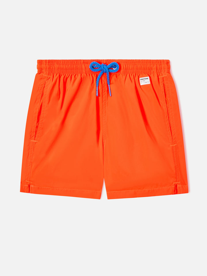 Jean Lighting Pantone leichte fluo-orangefarbene Badeshorts | PANTONE® SPECIAL EDITION 