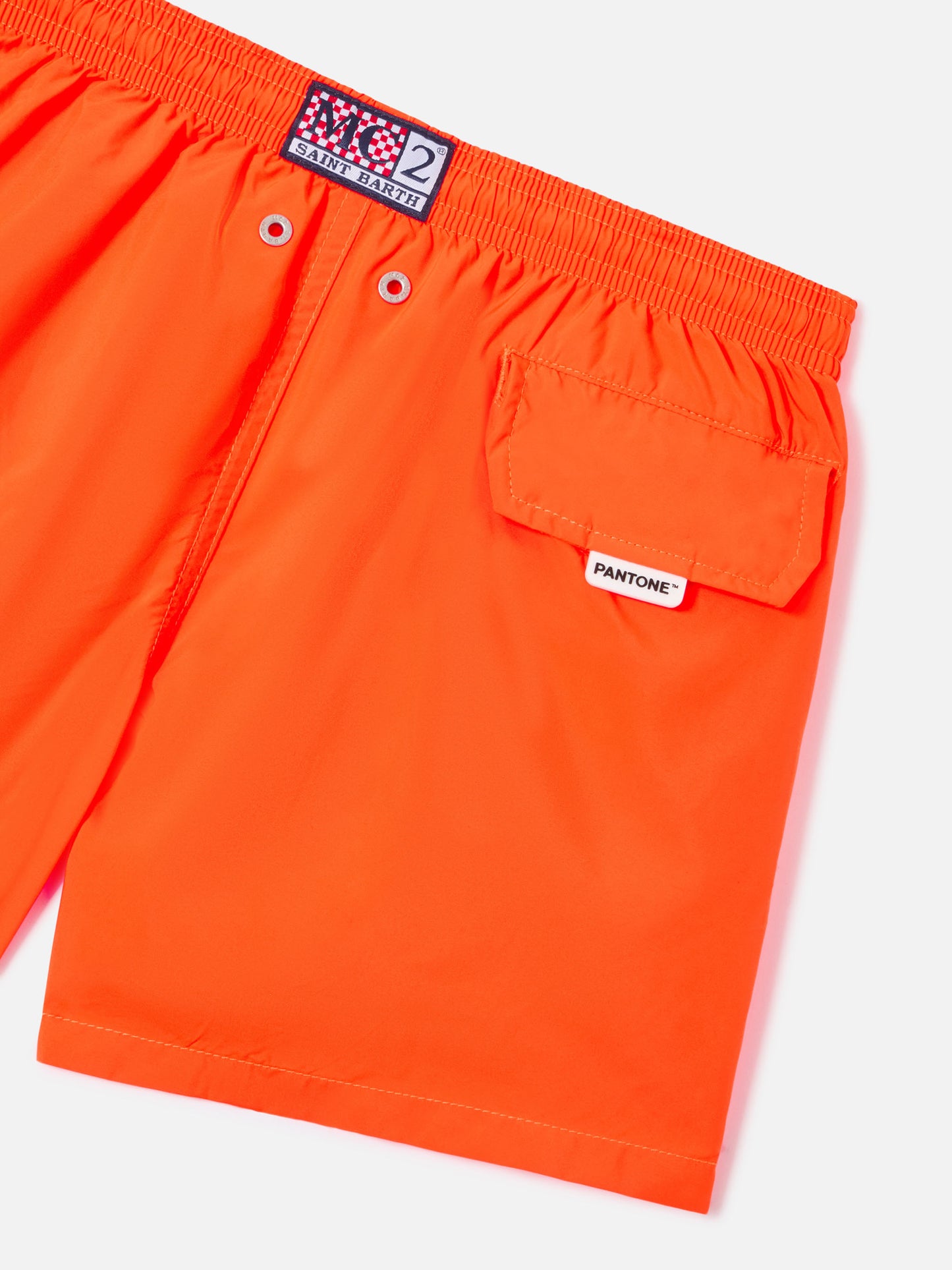 Jean Lighting Pantone lightweight fluo orange swim shorts  | PANTONE® SPECIAL EDITION
