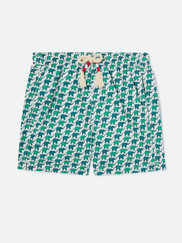 Costume da bagno da bambino con stampa elefante