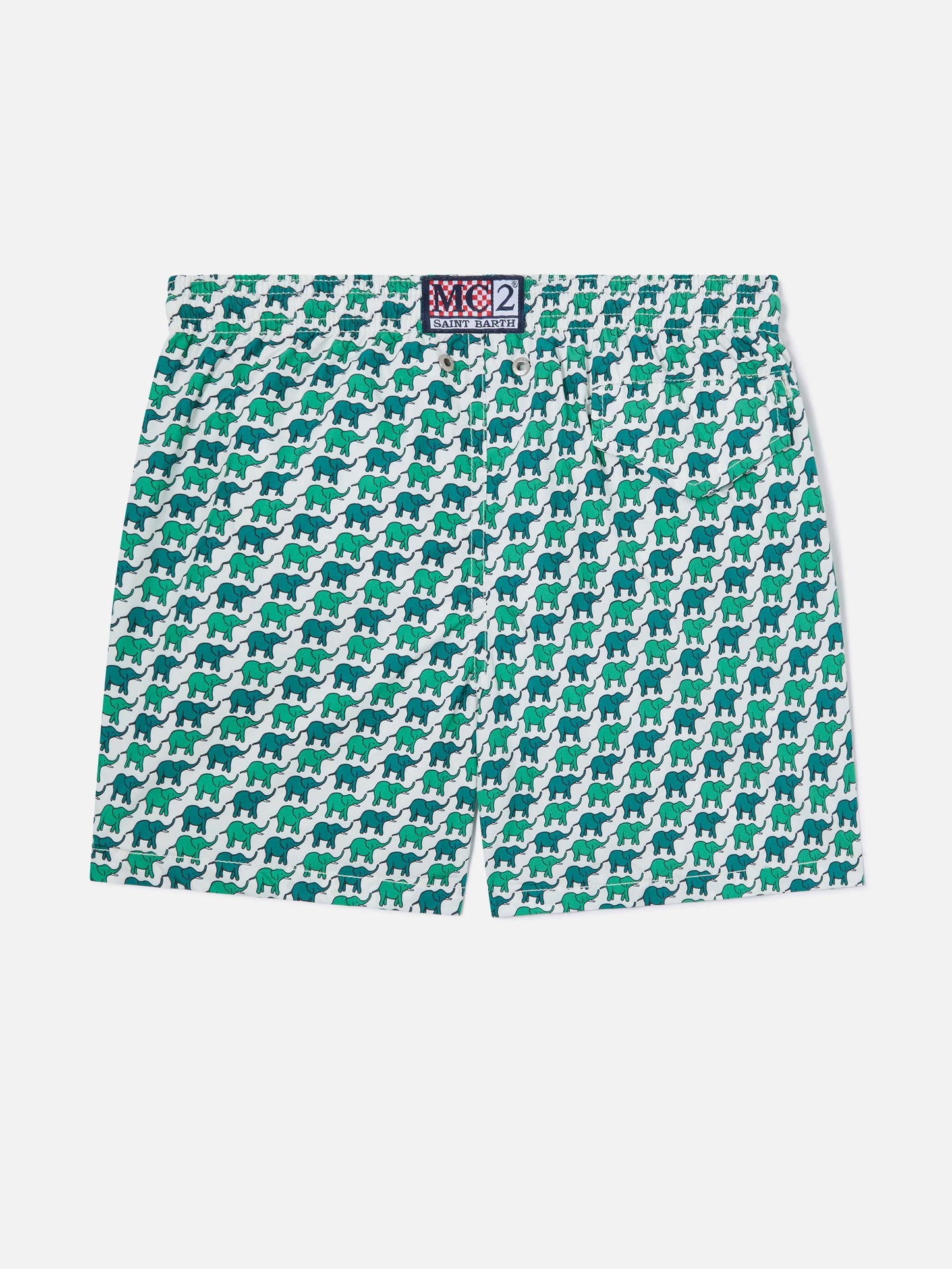 Costume da bagno da bambino con stampa elefante
