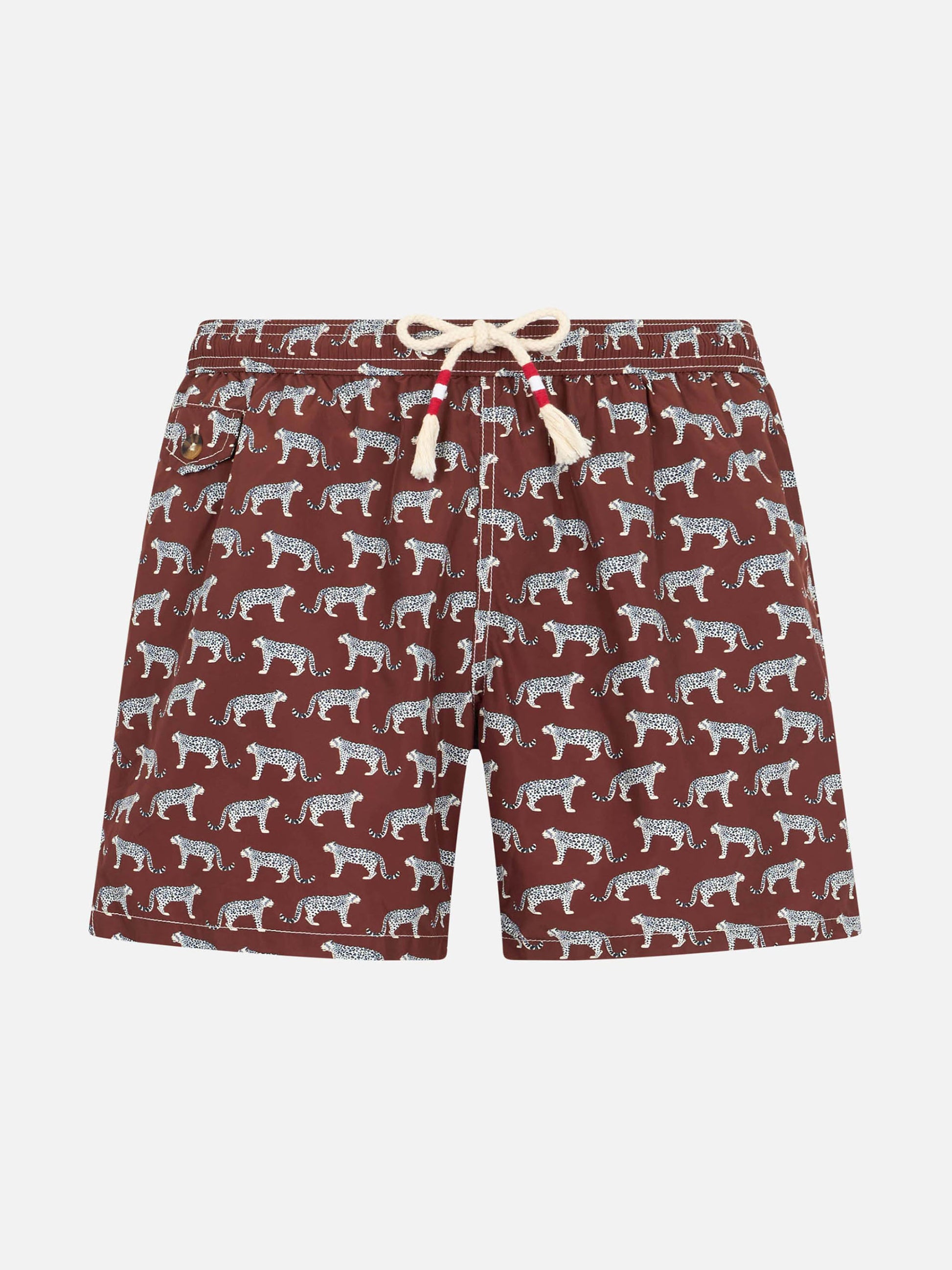 Boy lightweight fabric swim-shorts Jean Lighting 70 with puma print - MC2 Saint Barth
