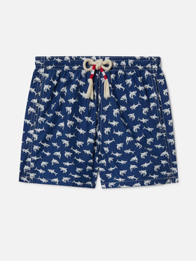 Bañador de tejido ligero para niño Jean Lighting 70 con estampado de tiburones 
