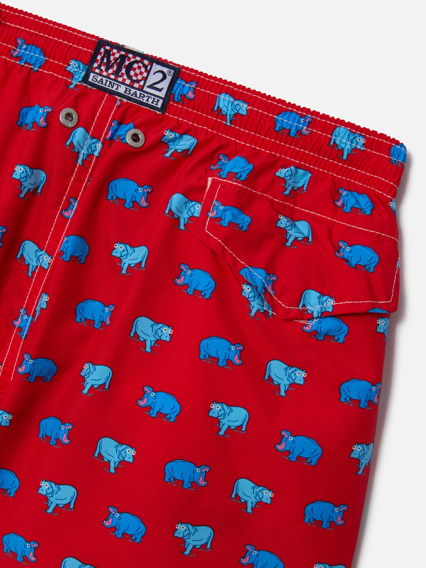Maillot de bain léger Jean Lighting 70 avec imprimé hippopotame 