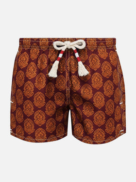 Jean Lighting 70 lightweight swim shorts with indian print