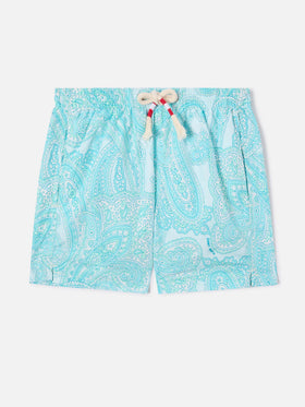 Leichte Badeshorts aus Stoff für Jungen Jean Lighting 70 mit Paisley-Print 