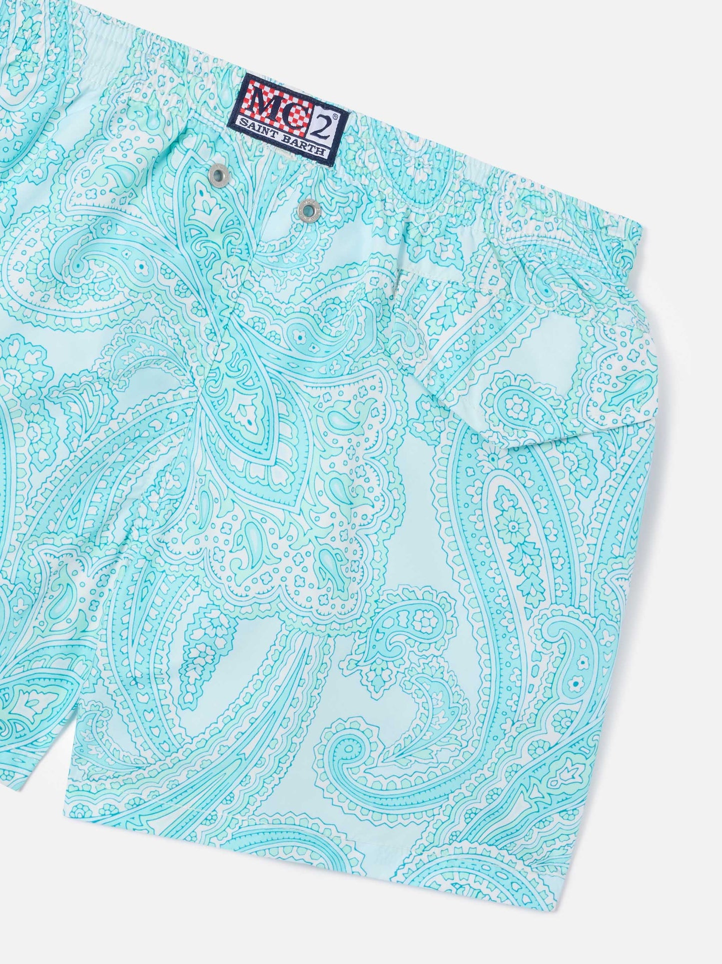 Leichte Badeshorts aus Stoff für Jungen Jean Lighting 70 mit Paisley-Print 